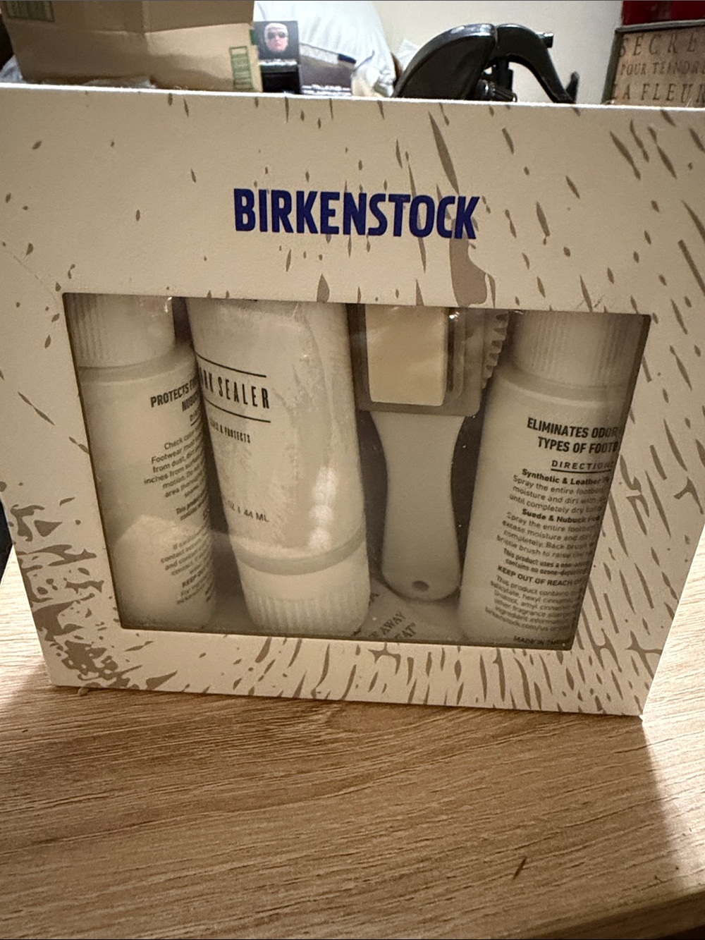 Birkenstock White Kids Foot Care Kit with Brush